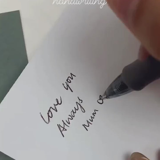 Gold Photo Necklace: Personalised Handwriting, Engraved Memorial Pendant