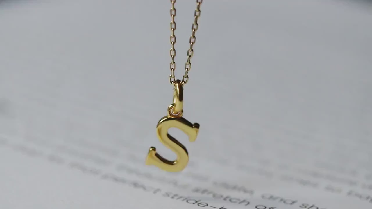 Gold Vermeil Initial Necklace, Sterling Silver You Are Enough Necklace, Metal Health Necklace Gift, Woman Power Gift Jewellery Gift for Her