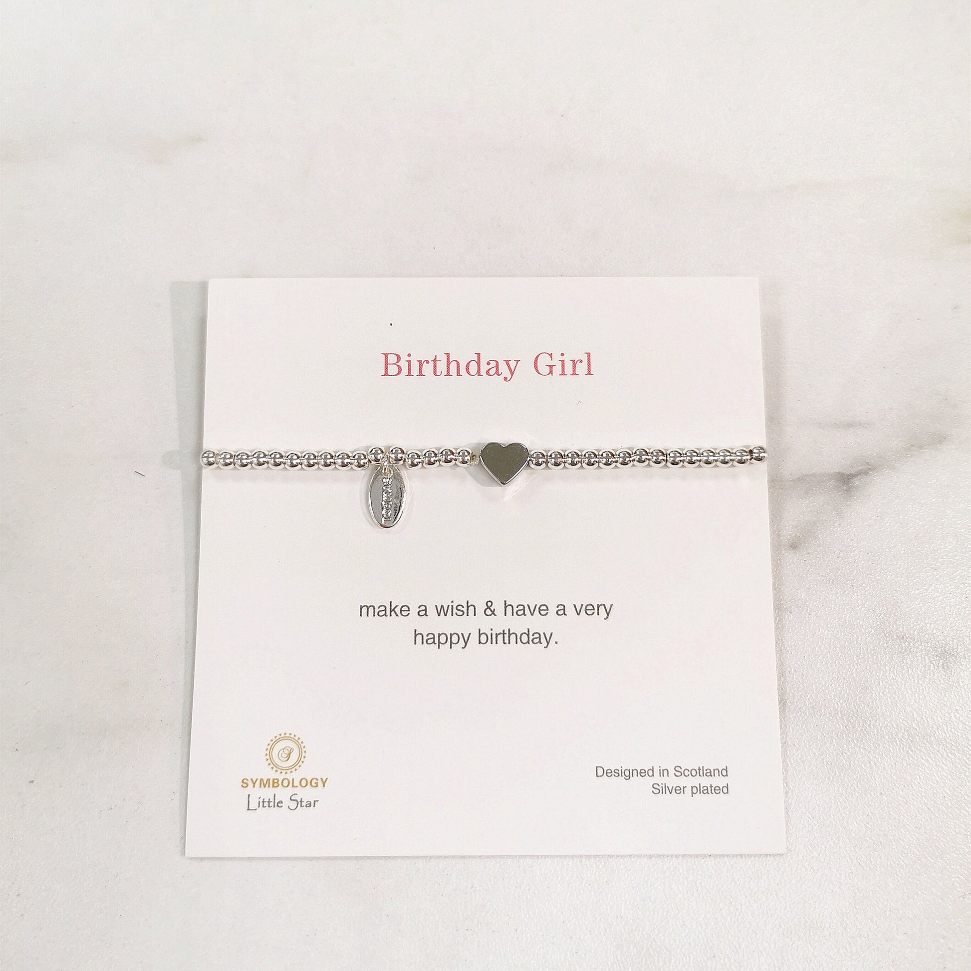 Birthday Girl Bracelet, Silver Beads Charm Bracelet, Sentimental Bracelet for Kids, Birthday Gift for Her, Kids Christmas Gift Under 10