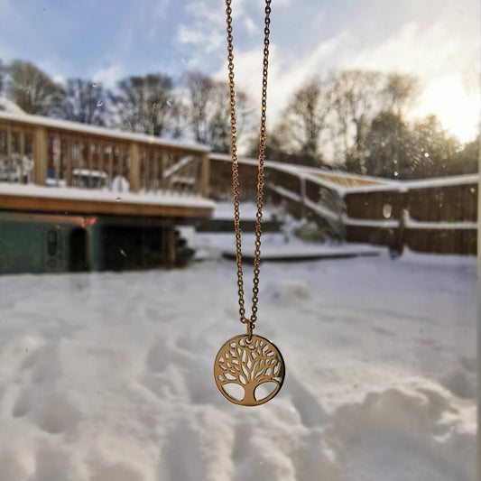 Mum Gift Necklace of SYMBOLOGY / Marvelous Mum Life of TreeNecklace Silver / 18K Rose Gold / Gold Necklace with Gift Box / Gift for Mum