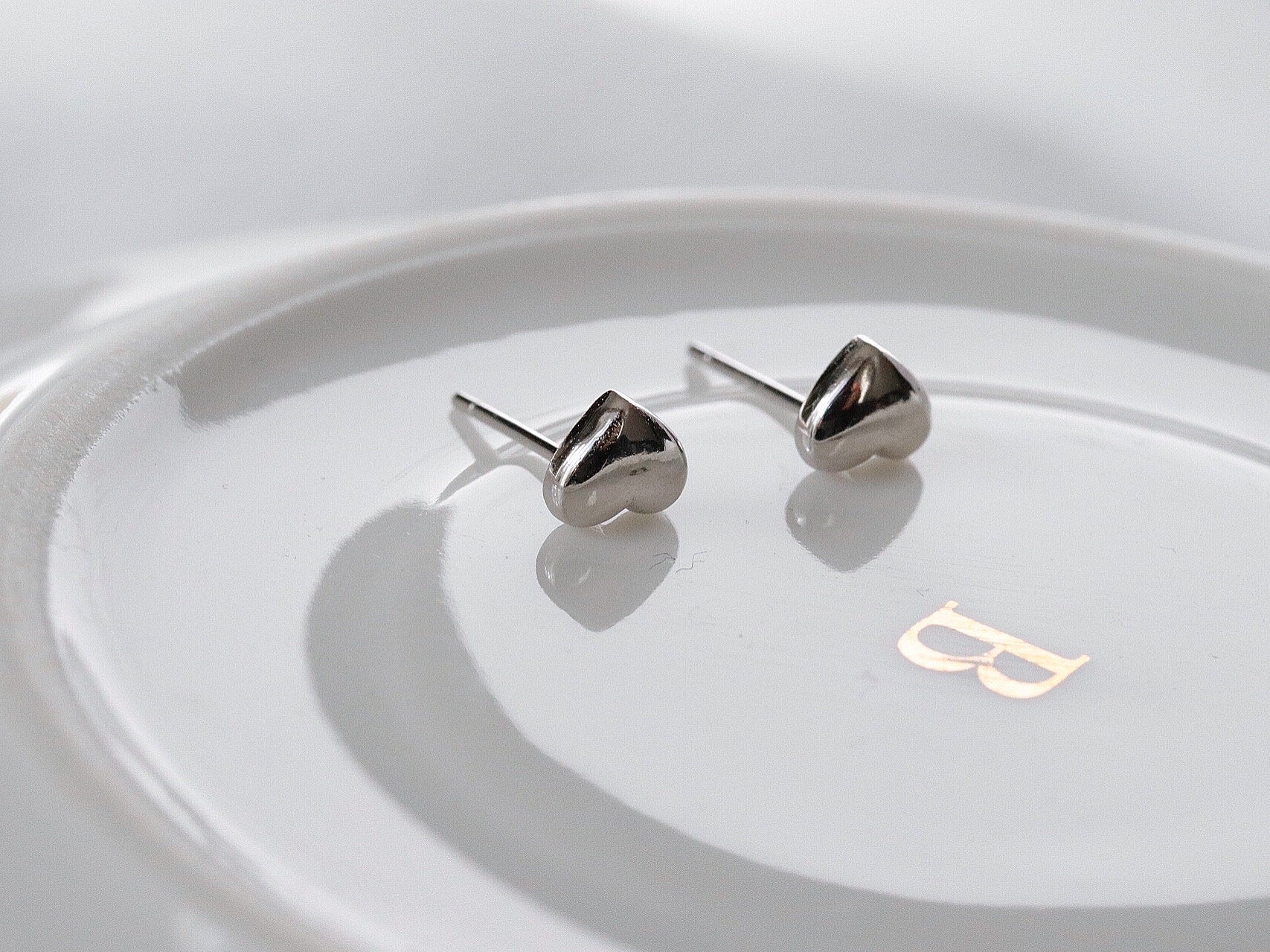 925 Silver Dainty Love Heart Studs, You Are Loved Gold Vermeil Tiny Studs / Silver & Gold Studs For Friend / Gift for her / Gift for Sister