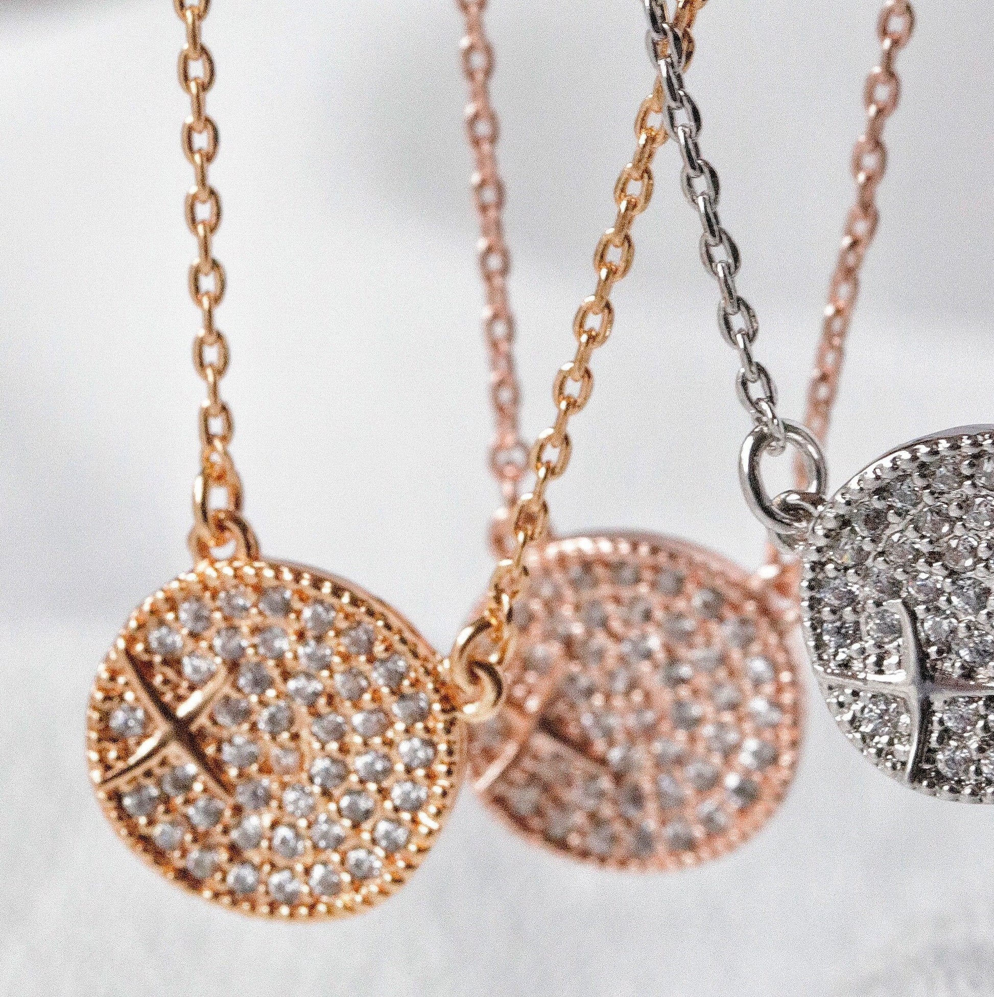 Teacher Gift, Handcraft CZ Pave Circle Disc Starburst Necklace/Teacher Dainty Star Disc Charm Necklace / Gift For Teacher /Best Teacher Gift