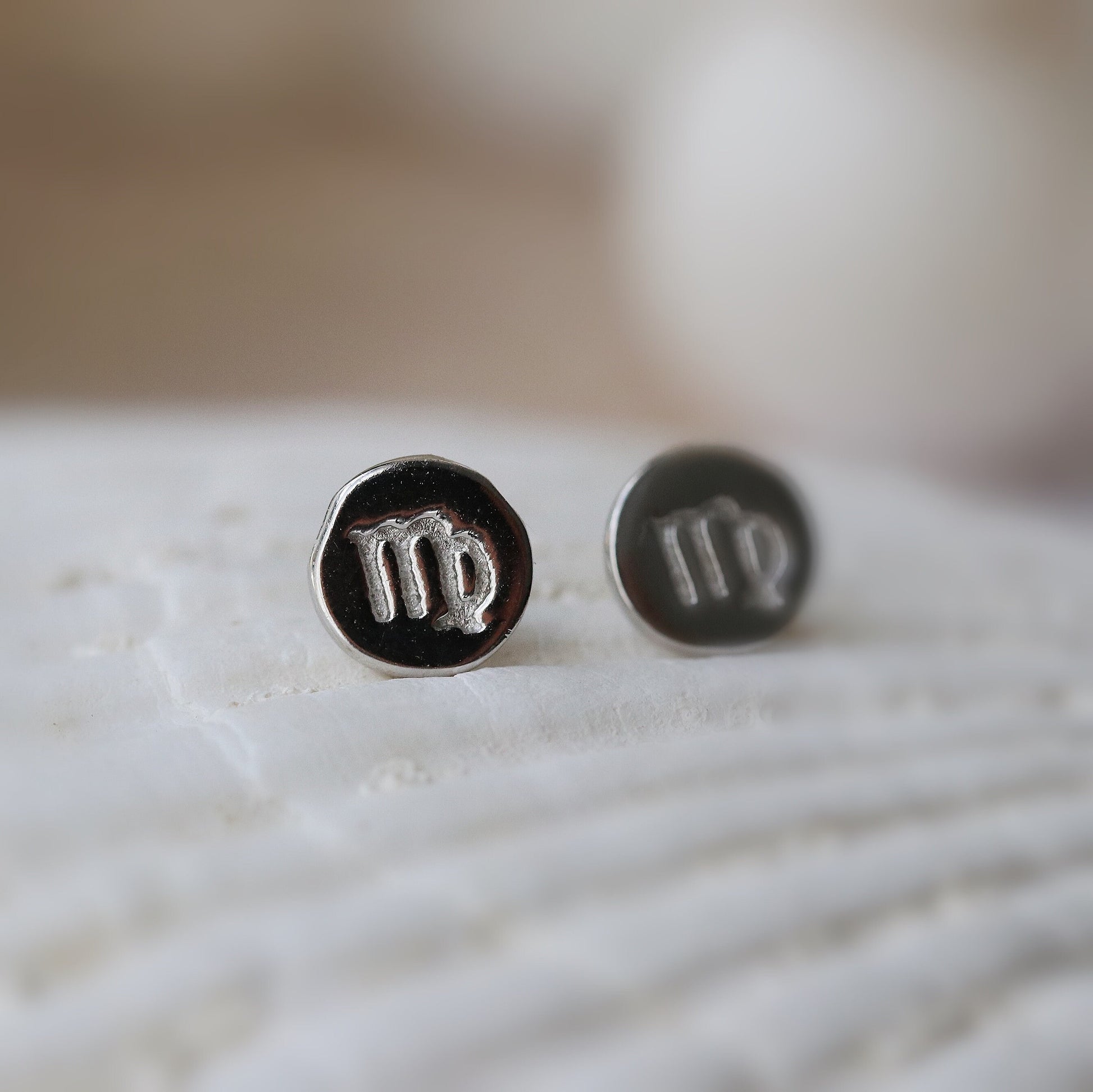 Sterling Silver Zodiac Studs, Dainty Silver earrings, Star Sign Virgo Earrings, Horoscope Earrings, Gift For Her/Mum/Friend, Christmas gift
