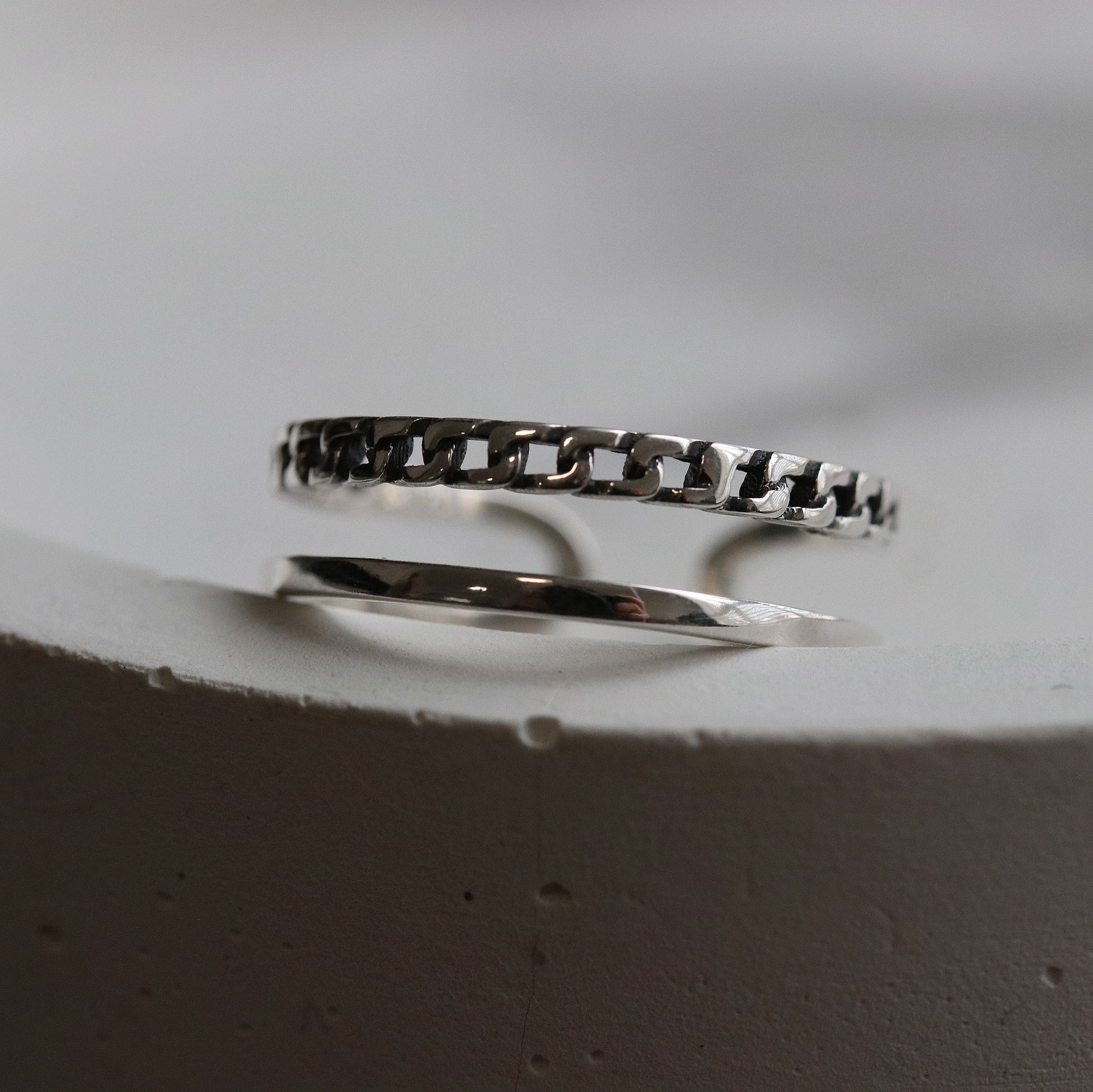 Double Line Band Open Ring in Sterling Silver, 925 Silver Classic Geographic Ring, Adjustable Ring Band Ring, Resizable Ring, Gift for Her