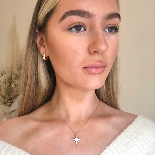 Star Necklace in Silver / Rose Gold / Gold Mother and Daughter / Handcraft Gold Starburst Necklace / Symbology Mothers Day Gift for Her
