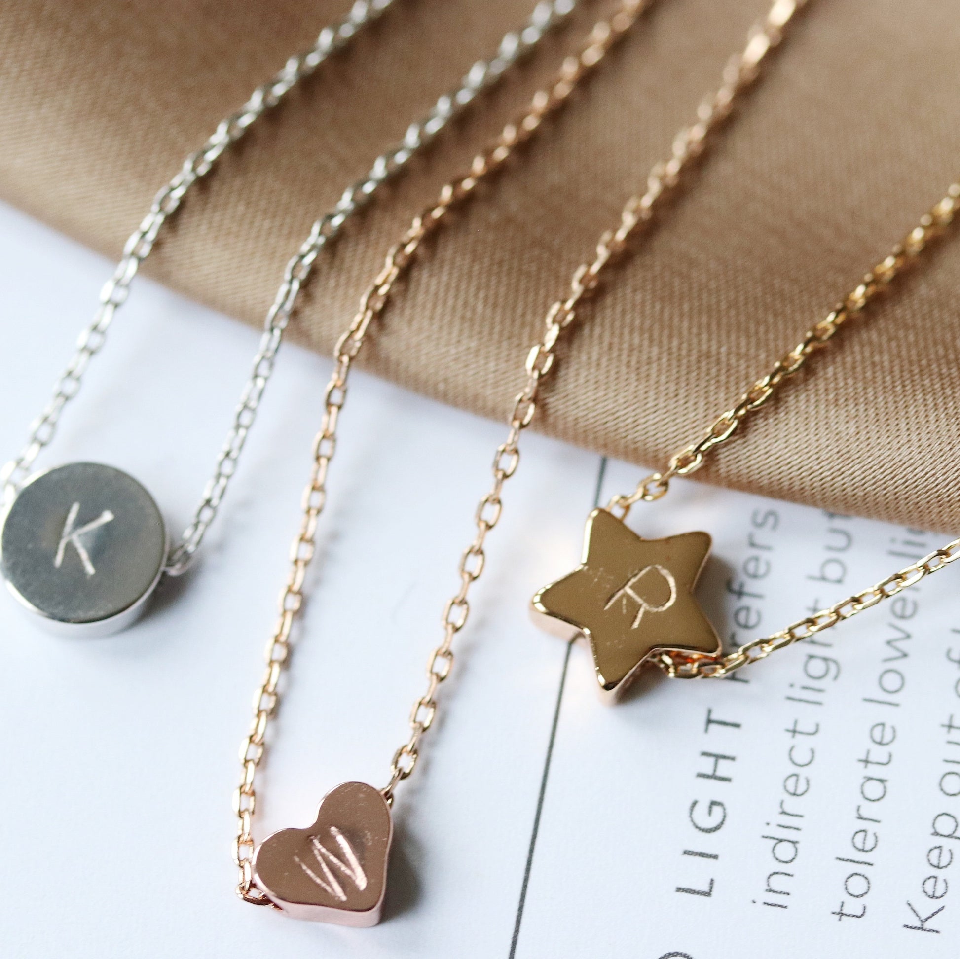 Personalised Mother Daughter Initial Star Necklace, Personoalised Dainty Best Friend Necklace Set, Present for Mum, Sister Necklace Duo Set