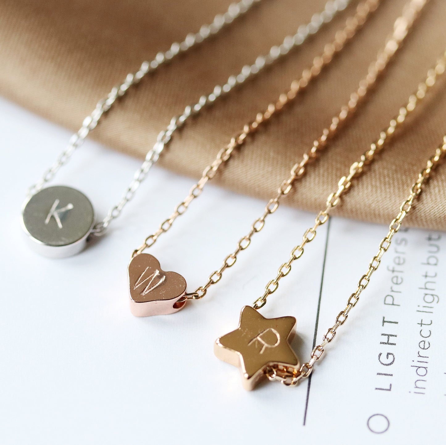 Personalised Mother Daughter Initial Star Necklace, Personoalised Dainty Best Friend Necklace Set, Present for Mum, Sister Necklace Duo Set