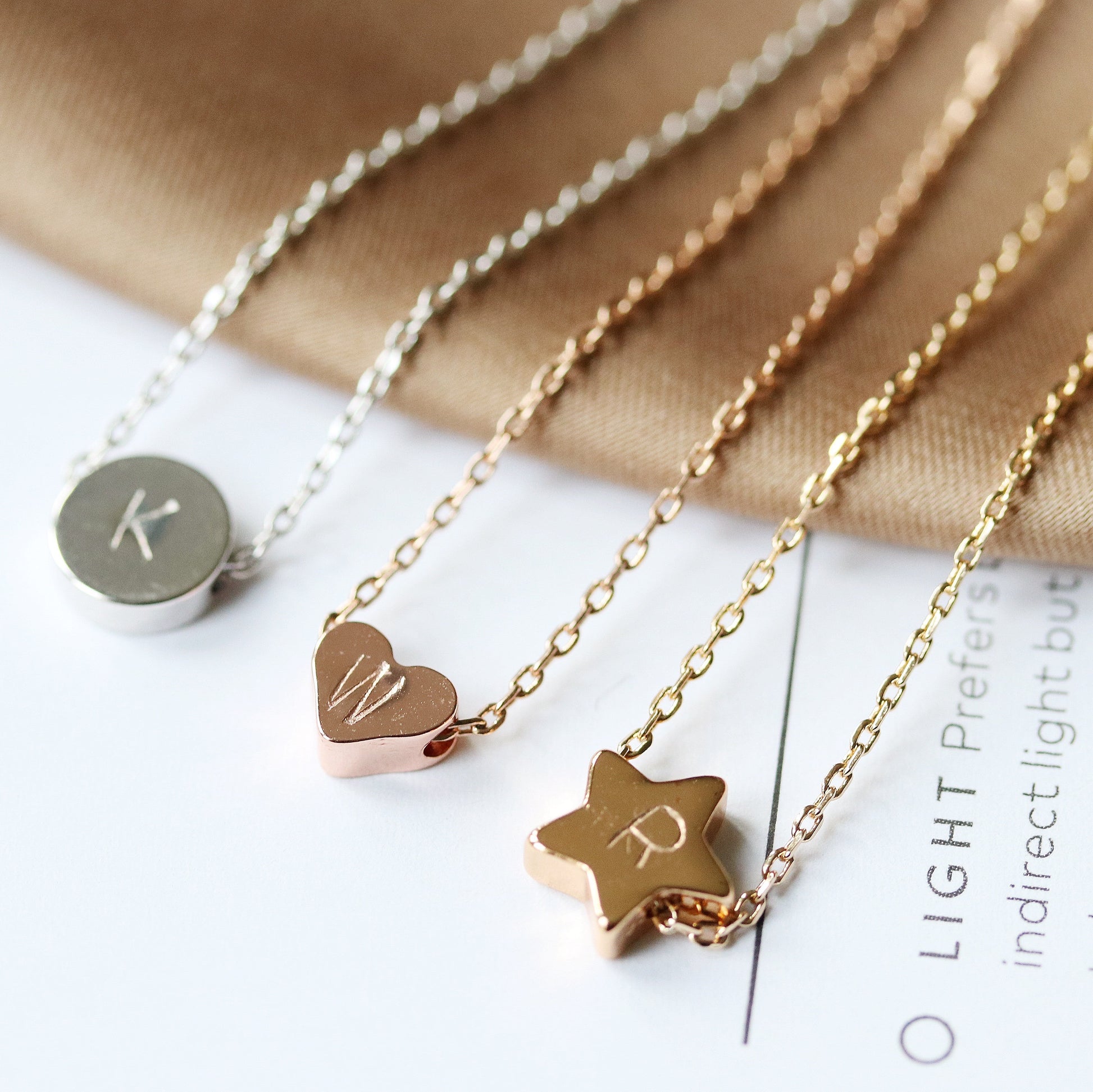 Personalised Mother Daughter Initial Star Necklace, Personoalised Dainty Best Friend Necklace Set, Present for Mum, Sister Necklace Duo Set