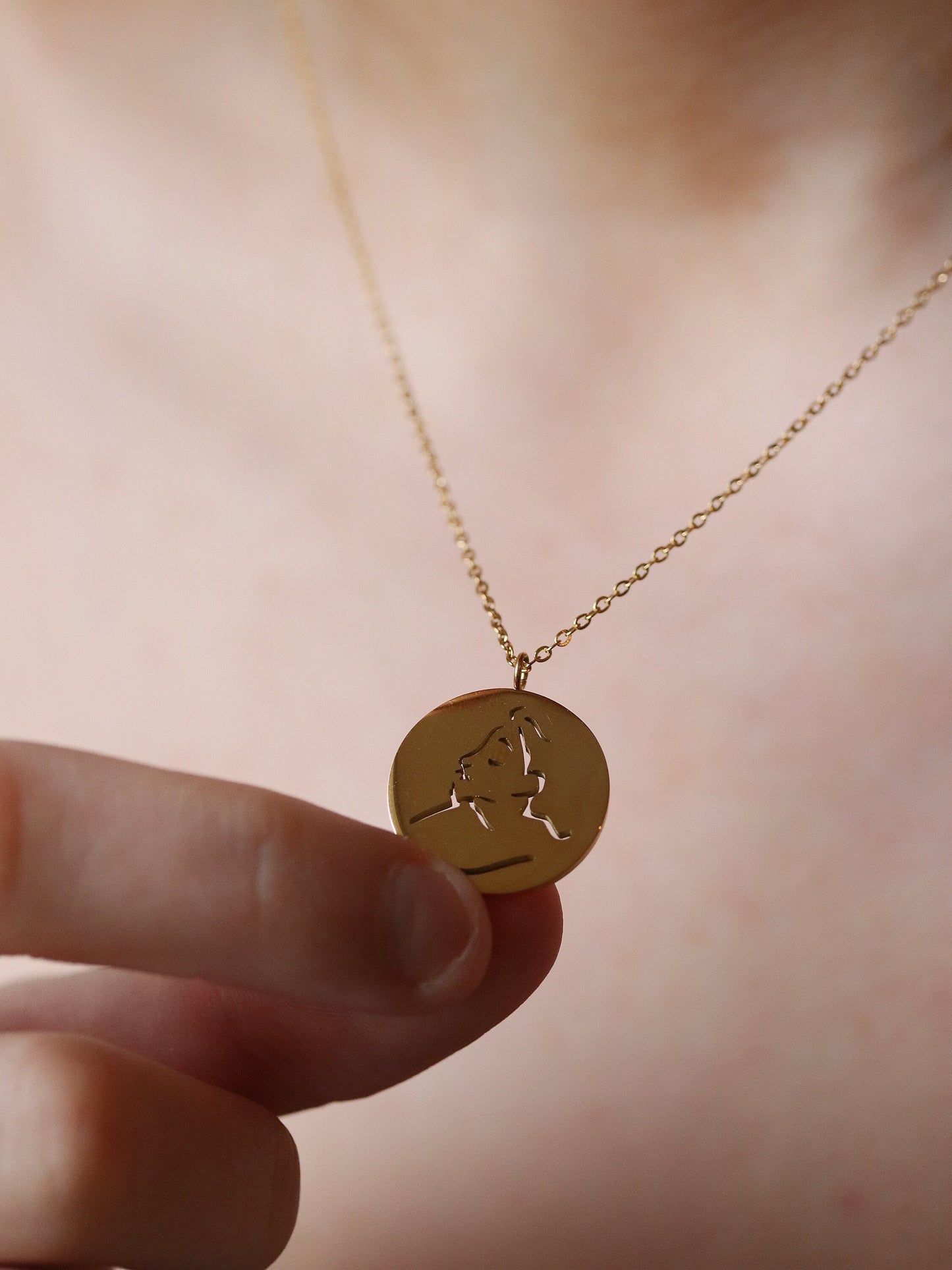 Personalised Abstract Portrait Mother Necklace / Gold Marvellous Mum Birthstone Necklace in Stainless Steel / Mom Gift / Mother Gift for Her