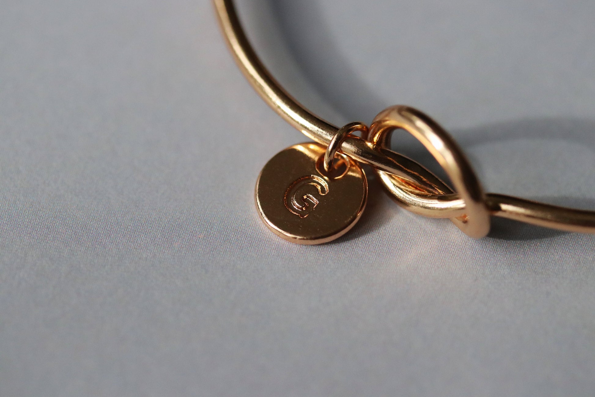 Personalised Silver Friendship Knot Bracelet, Gold Initial Open Bangle, Emerald Crystal, May Birthstone Bracelet, Birthstone Gift for Her
