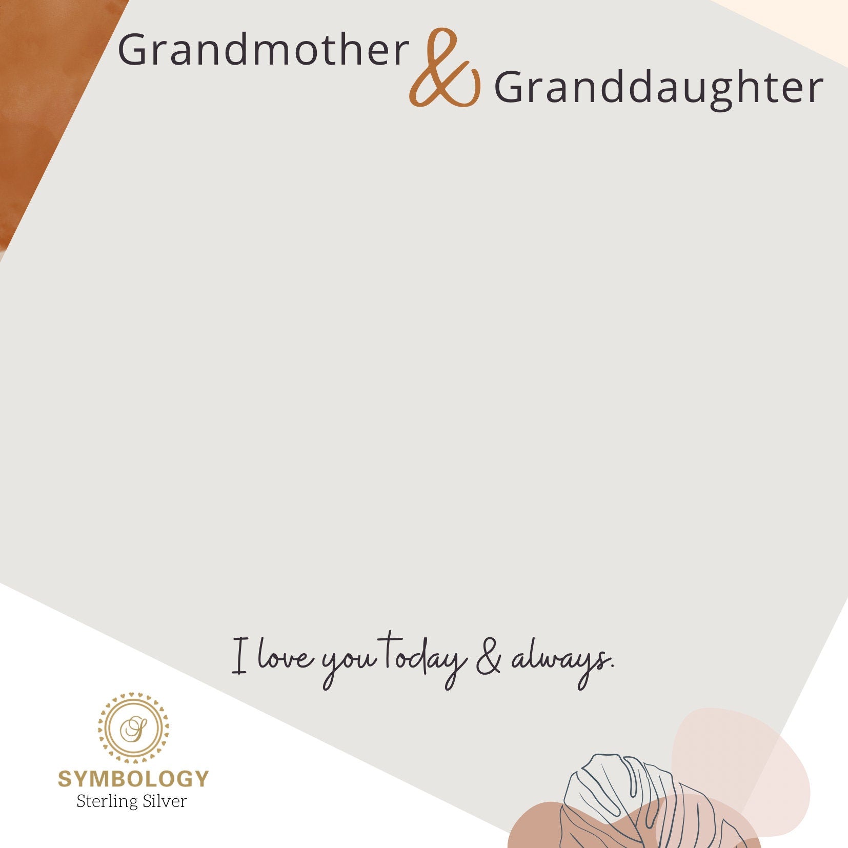 925 Silver Initial Necklace for Granddaughter & Grandmother, Gold Vermeil Initial Personalised Necklace, Sentimental Family Gift for Her